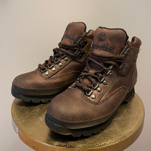 Vintage Timberland Women's 6.5M Hiking Boots | 90s Brown Leather, Thailand Rare - Picture 5 of 12